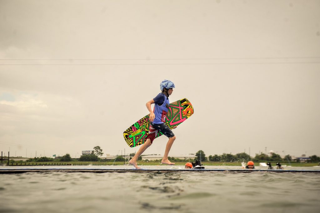 Gavin Stuckey wakeboarding