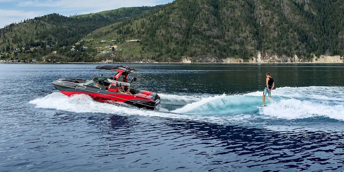 Supra boat on the water