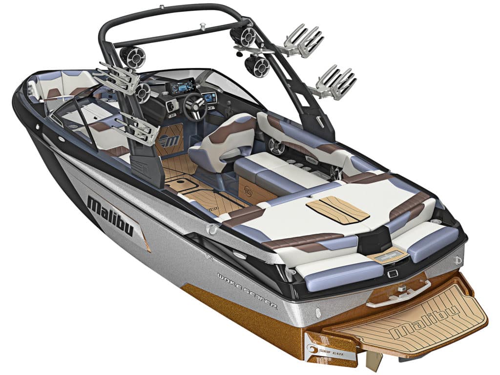 wakesurfing boat