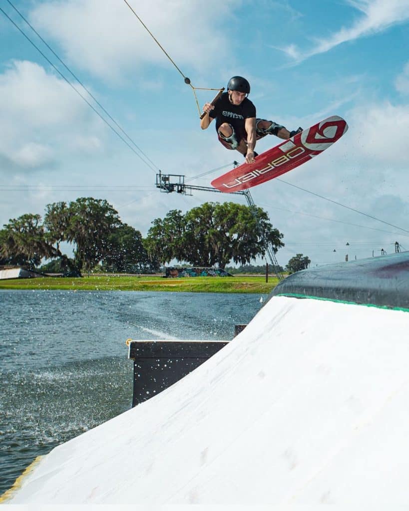 Max Van Helvoort in the cable park