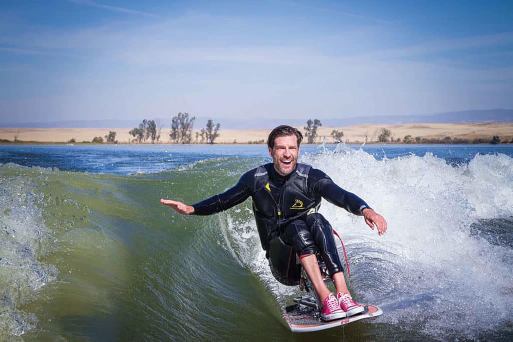 Grant Korgan out wakesurfing