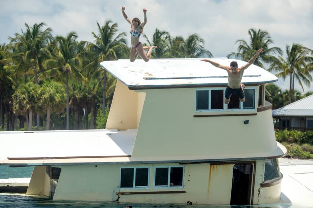 Jumping off a shipwreck