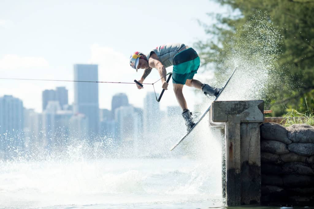 Massi smacking a seawall