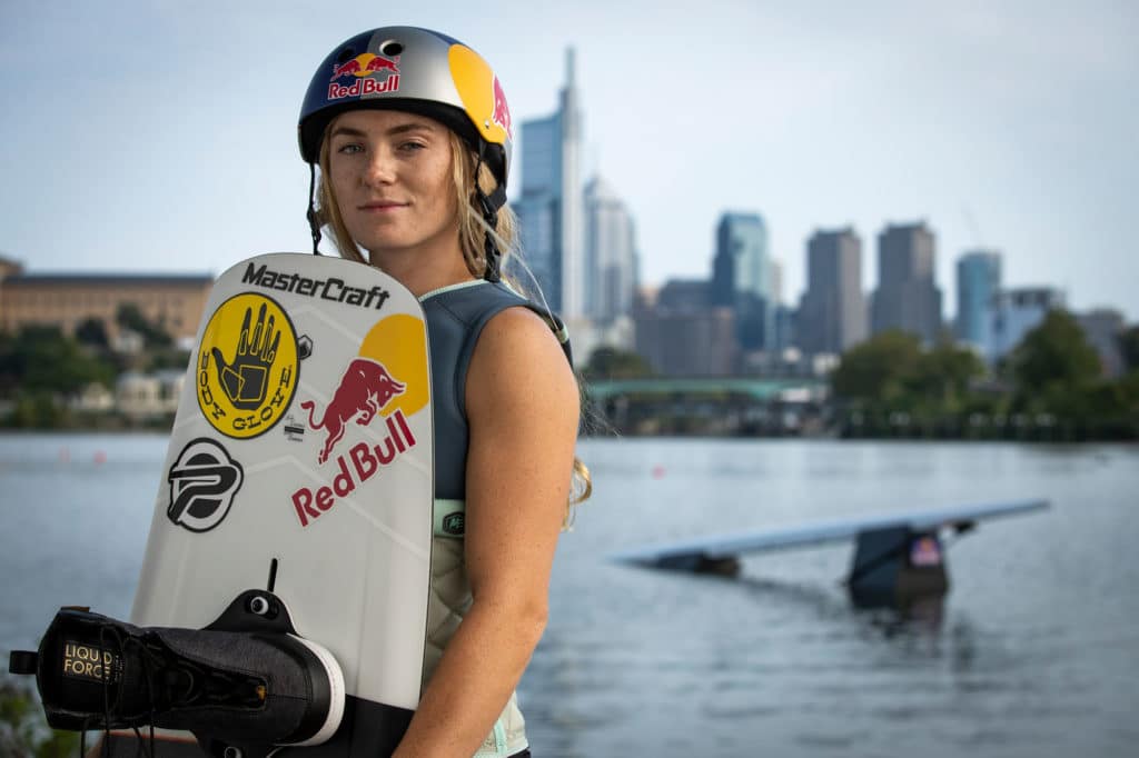 Meagan Ethel in front of Boathouse Row