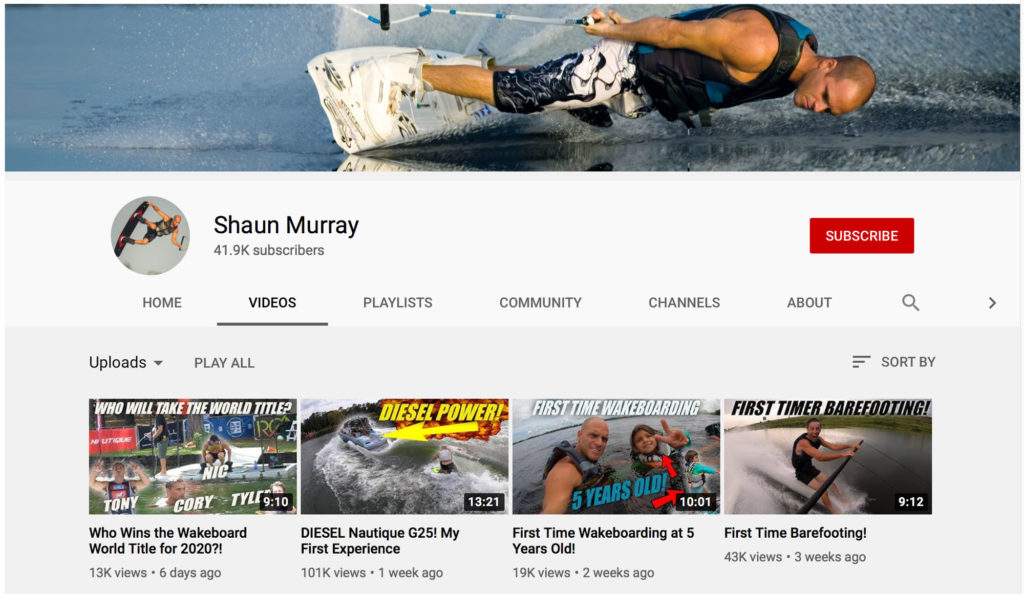 Shaun Murray YouTube channel