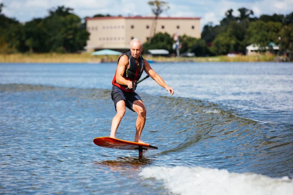 Mike Chadwick riding the Slingshot Hover Glide Wake Foil