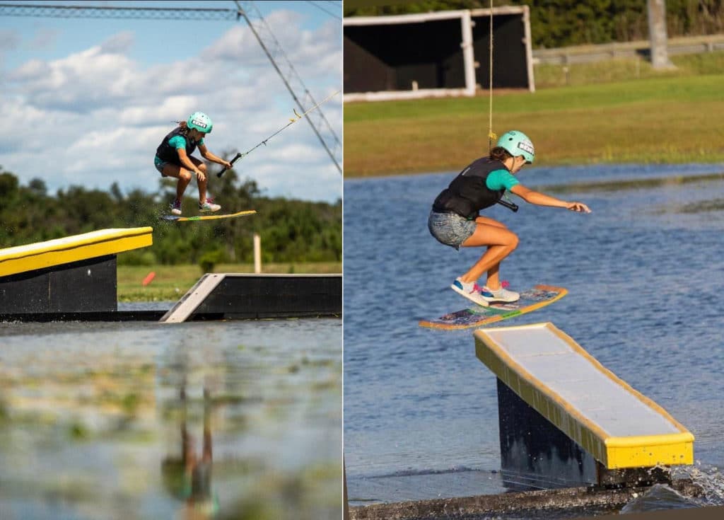 Telma Cester hitting rails in the park