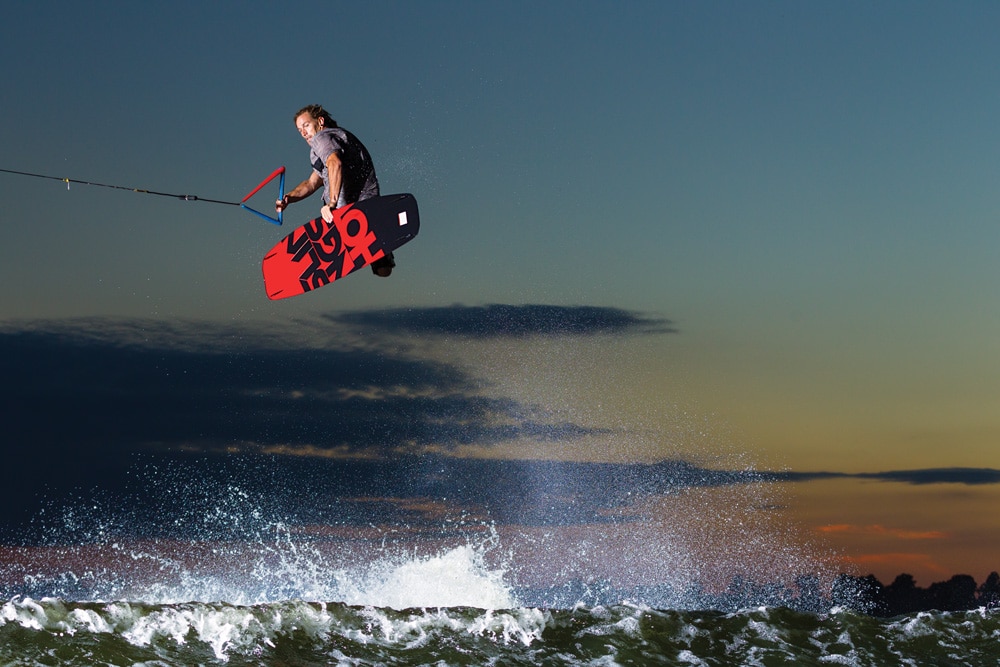 Alex Graydon wakeboarding