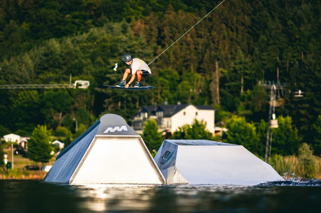 Nico Von Lerchenfeld launches a big air