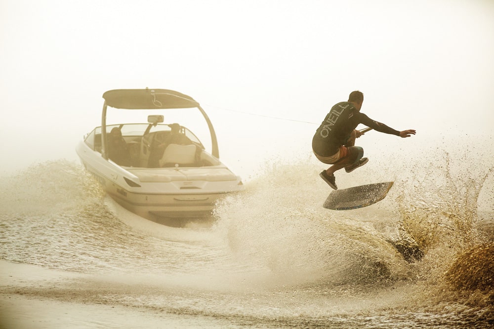 Aaron Reed wakeskating