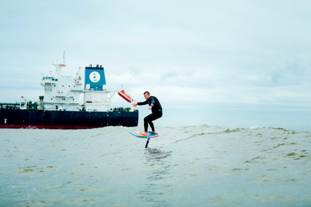 Wakefoiling a seemingly endless wave