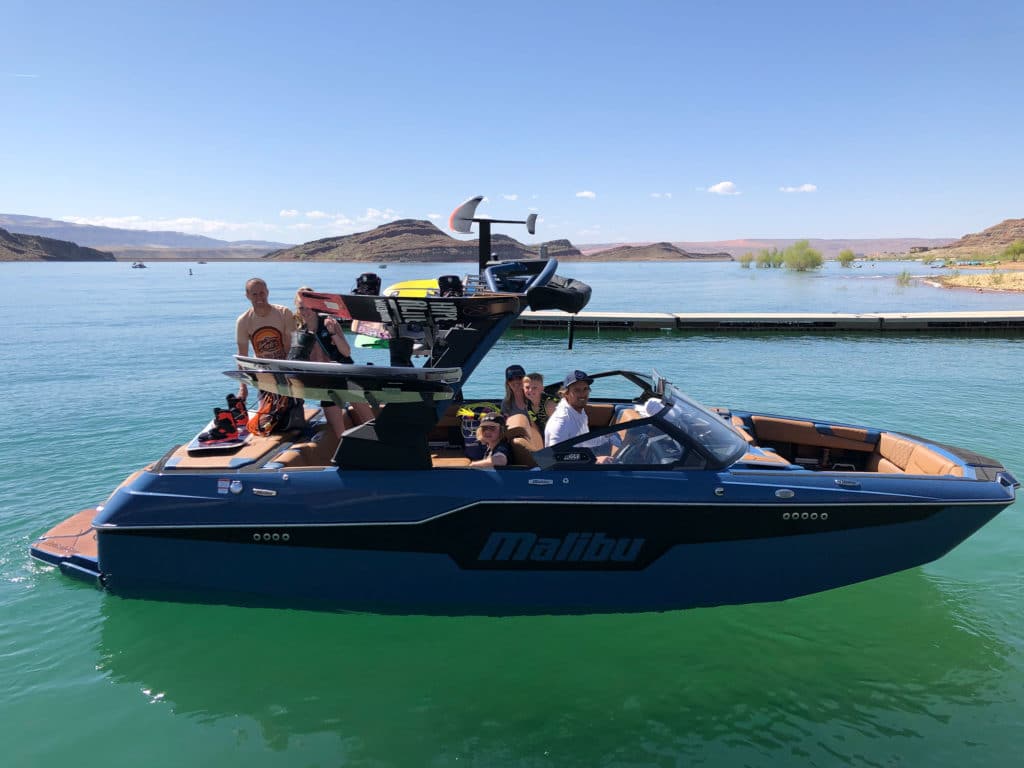 Riders going out on the lake in St. George, Utah