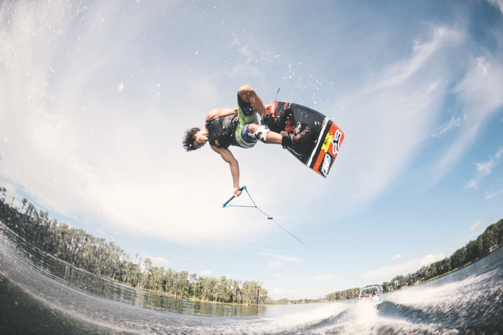 Josh Twelker wakeboarding