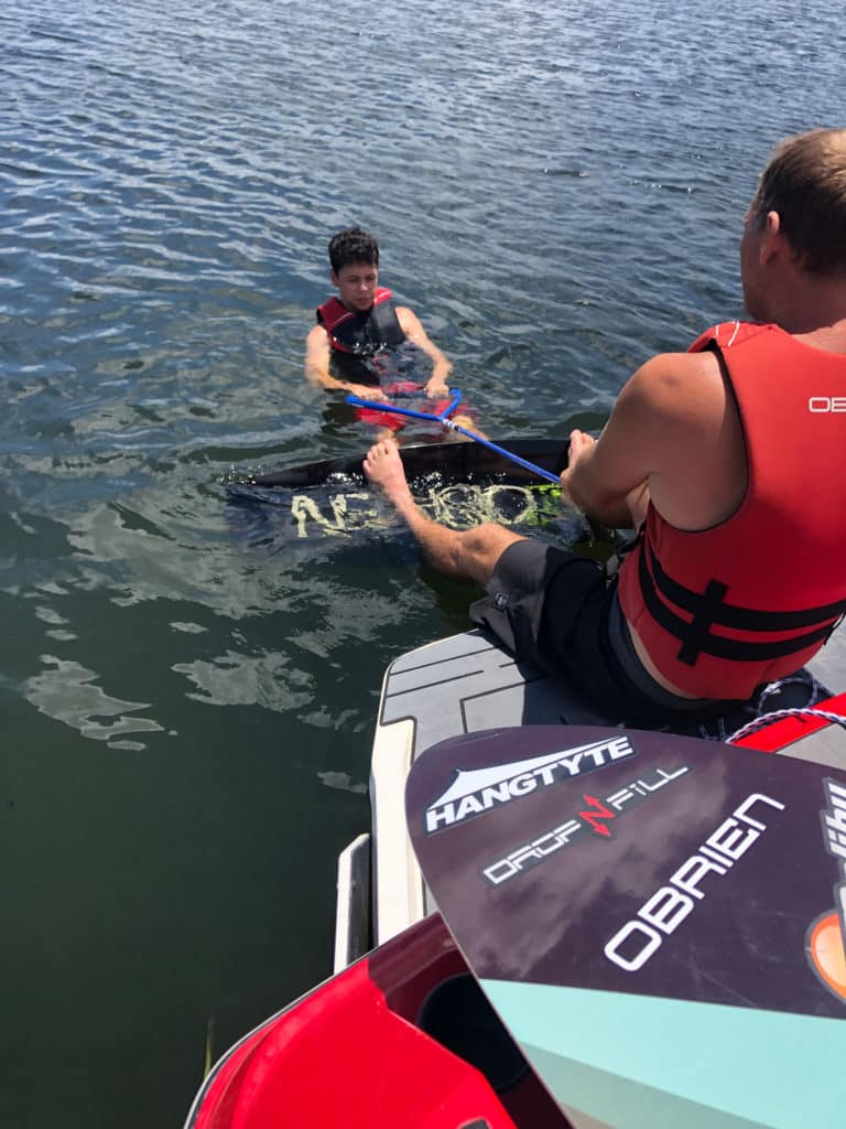 Teaching students to wakeboard