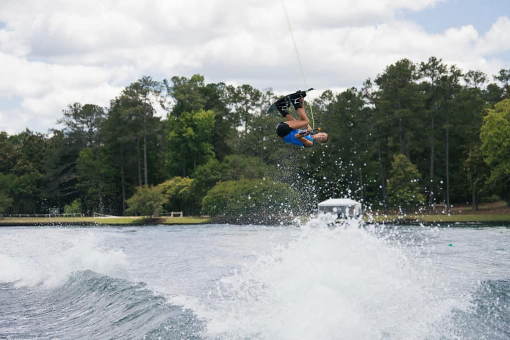 Mary Morgan Howell launching behind the Super Air Nautique G23