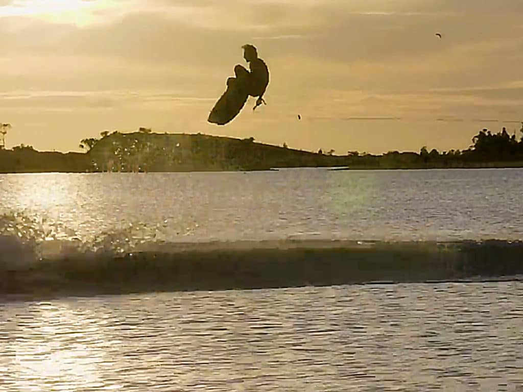 Riding at sunset in Blue Lake