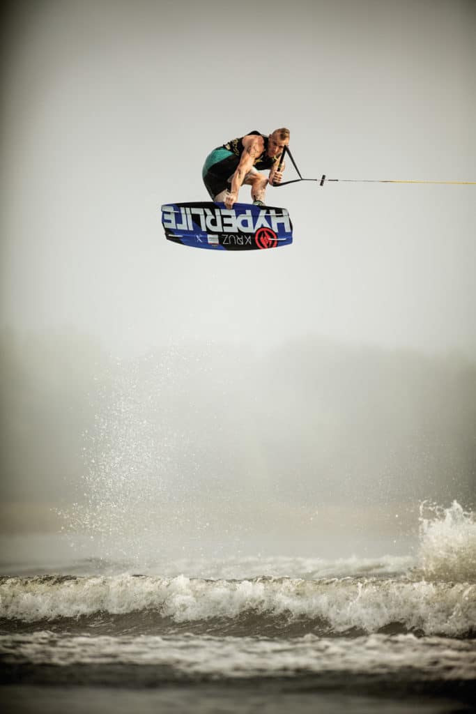 Rusty Malinoski wakeboarding