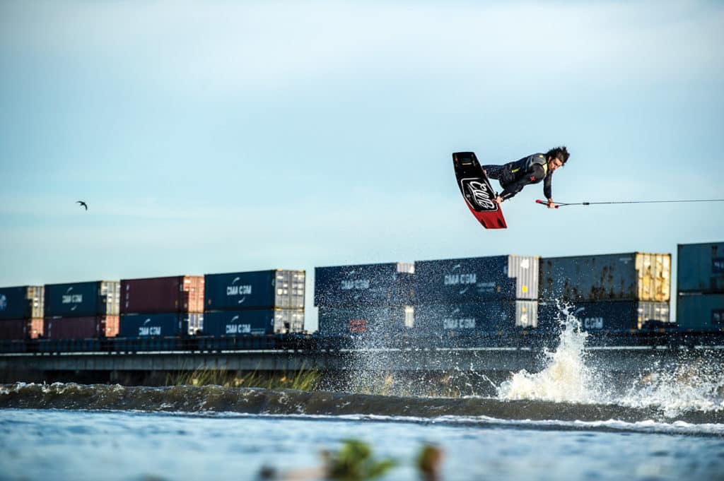 Josh Twelker wakeboarding