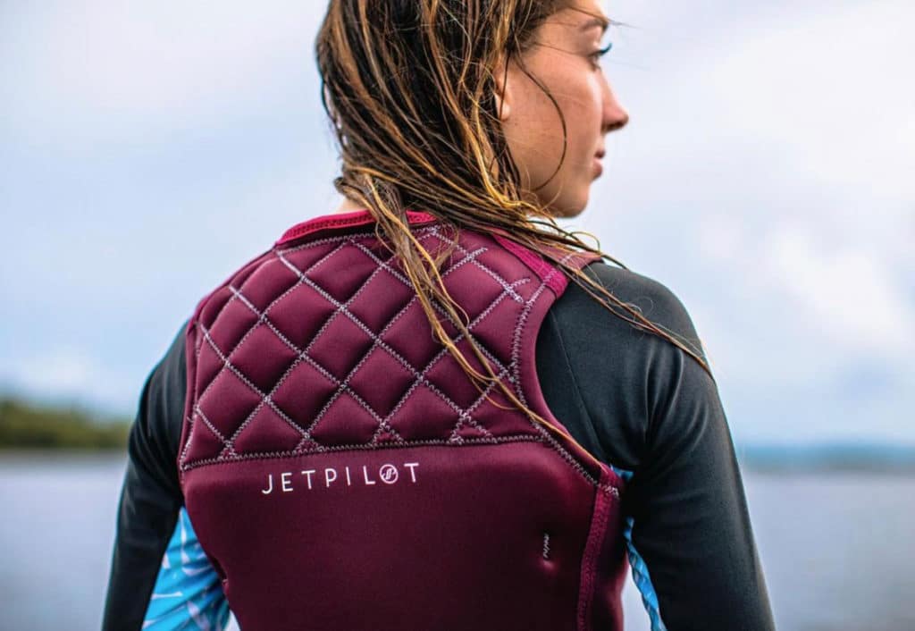 Kira Lewis in her Jet Pilot Women's Wave Farer Comp Vest