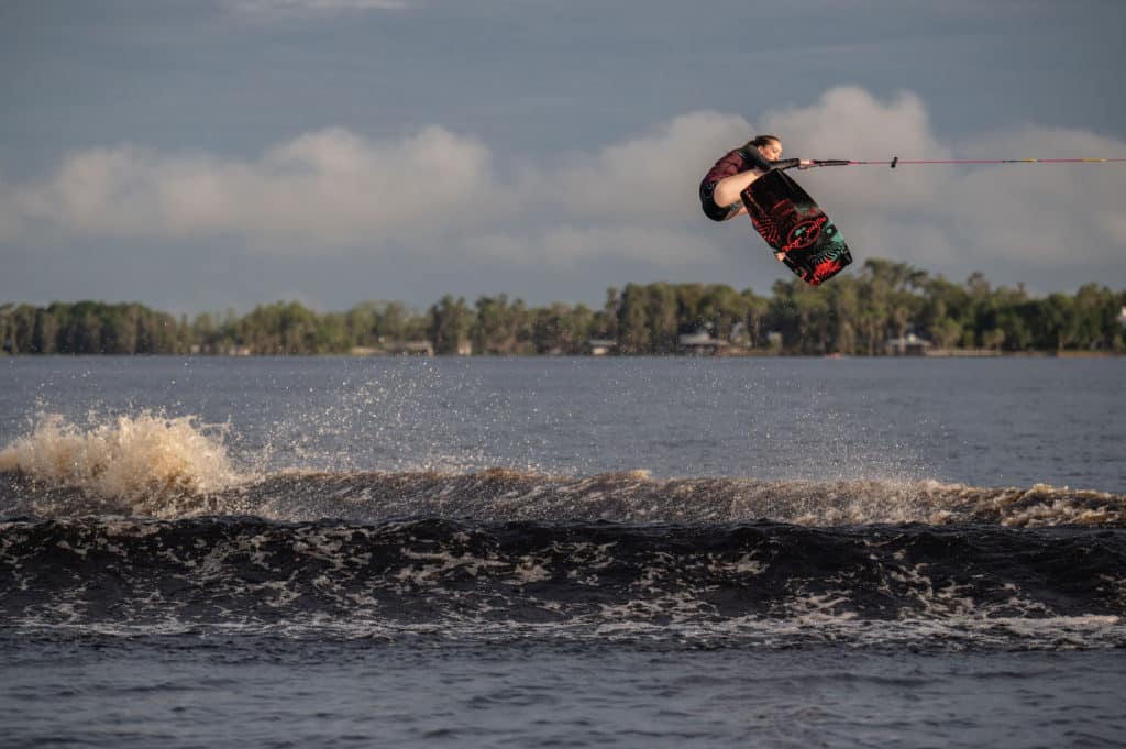 Kira Lewis boosting over the wake