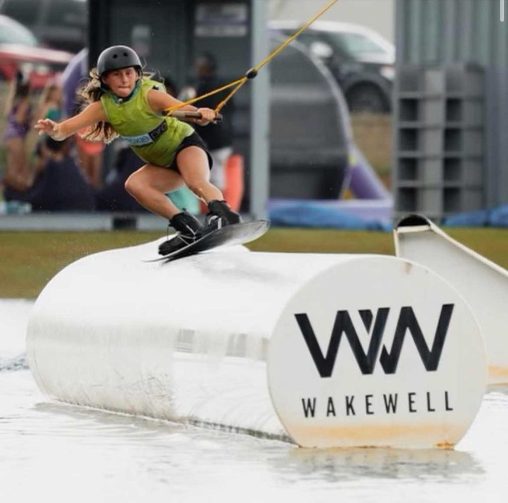 Hollie Waldrop in the cable park