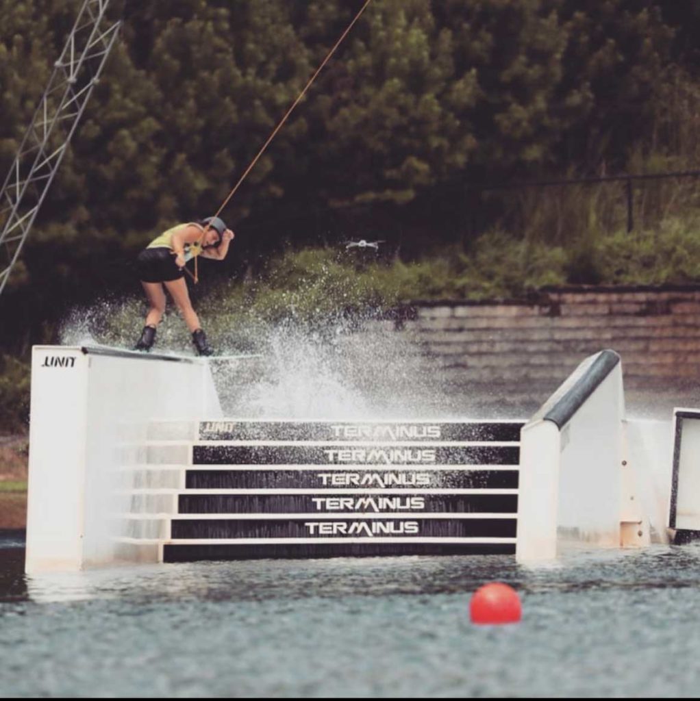 Jame Lopina going big in the cable park