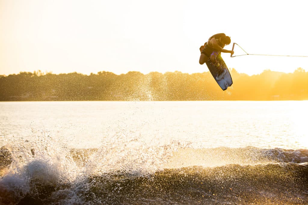 Harley Clifford hitting the wake