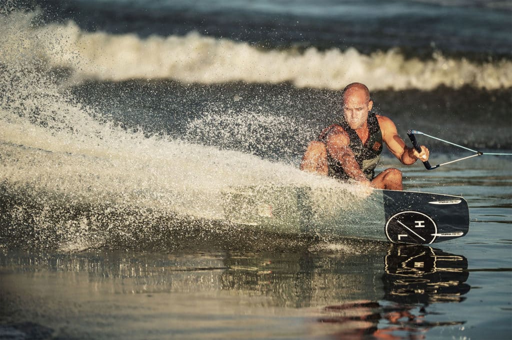 Shaun Murray having fun wakeboarding