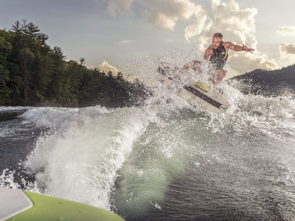 wakesurfing