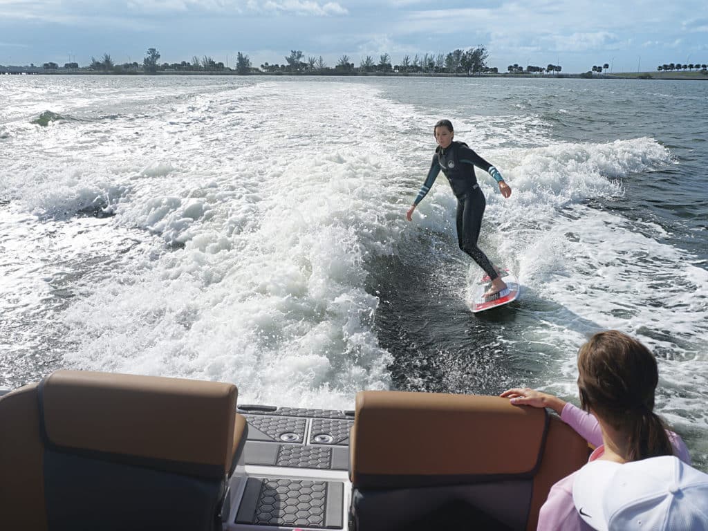 wakesurfing