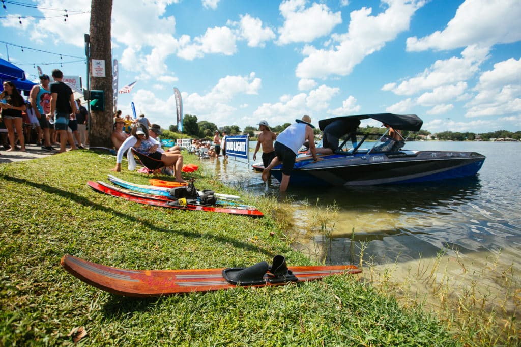 Old skis and a new Ski Nautique