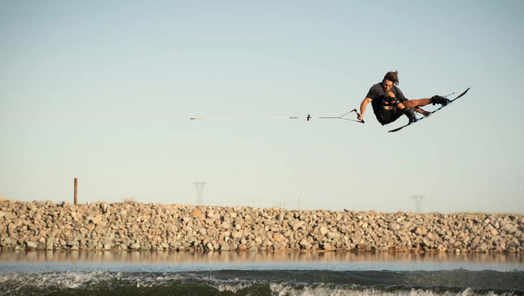 Josh Twelker laying out