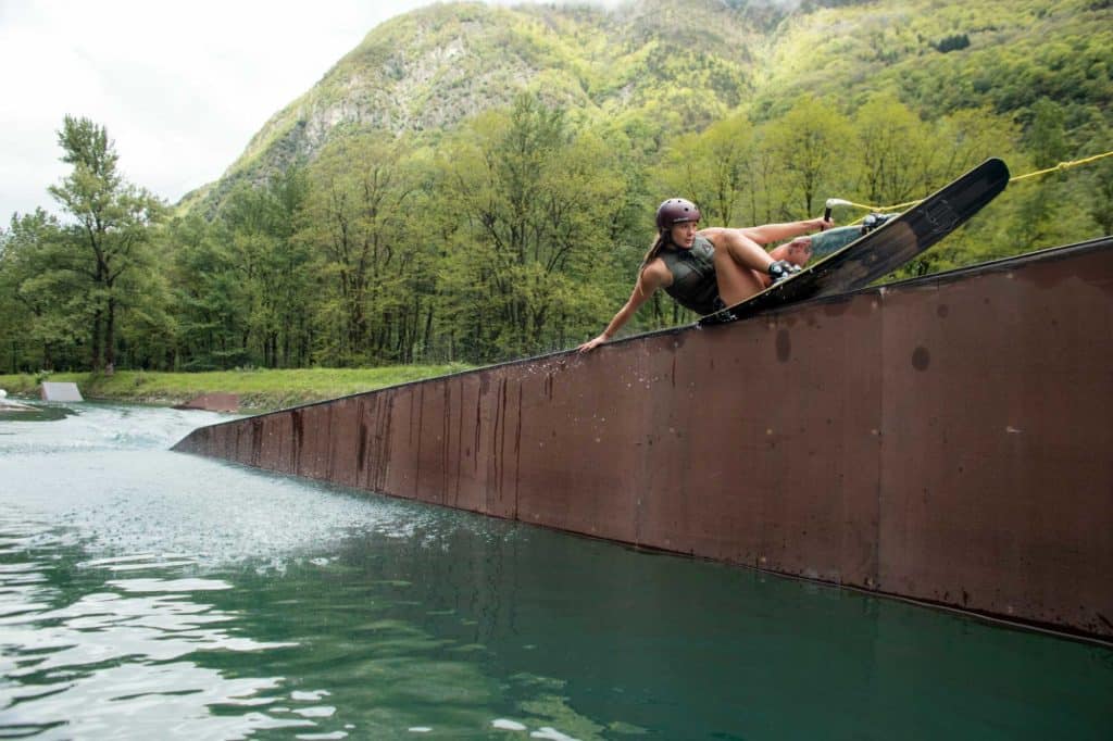 Anna Nikstad with a nice rail slide
