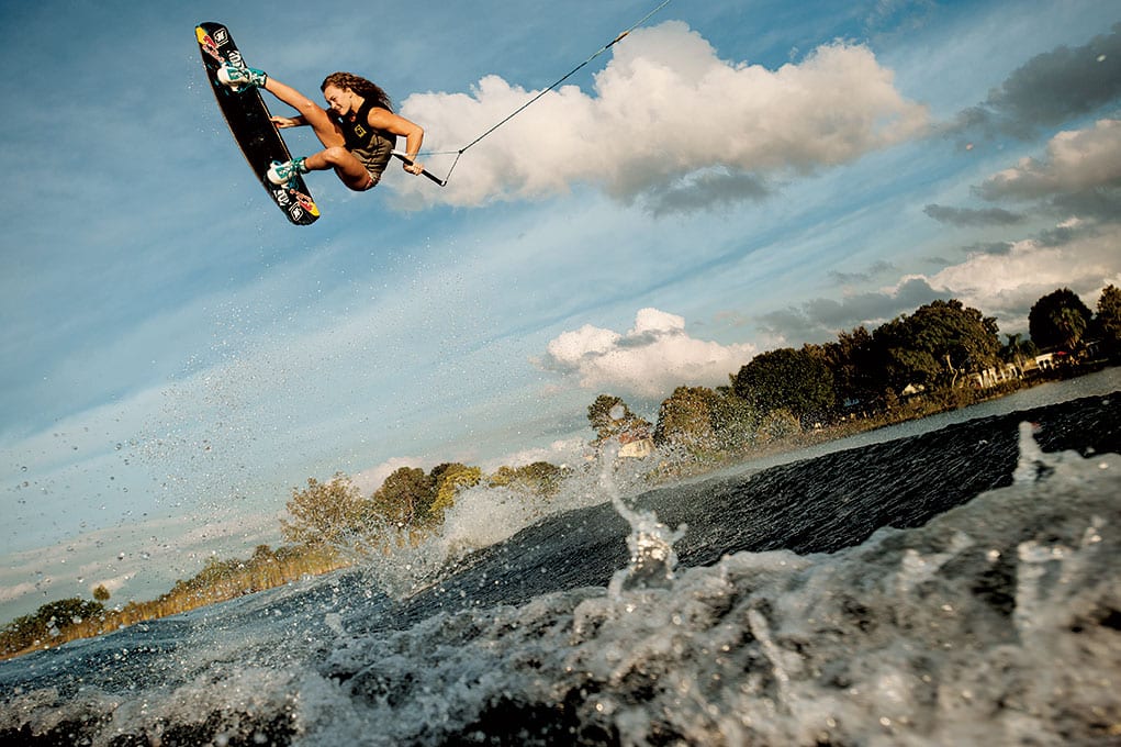Meagan Ethell wakeboarding