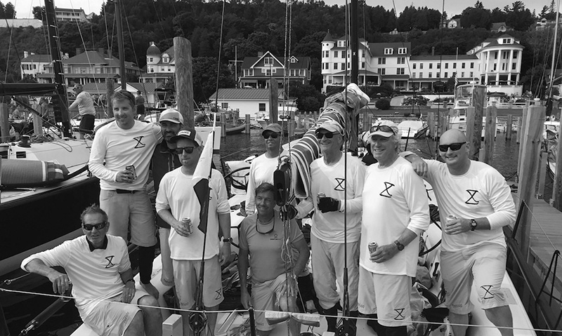 The Meridian X crew after the CYC Race to the Mackinac in 2018