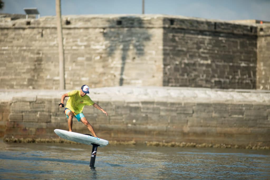 Brian Grubb e-foiling in St. Augustine