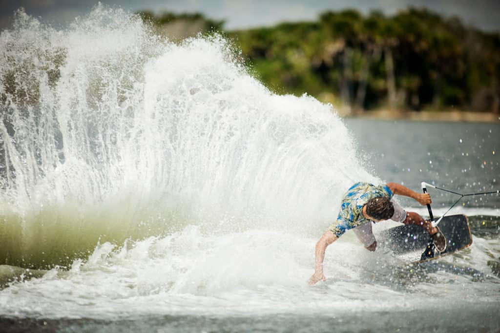 Nick Taylor throwing huge spray