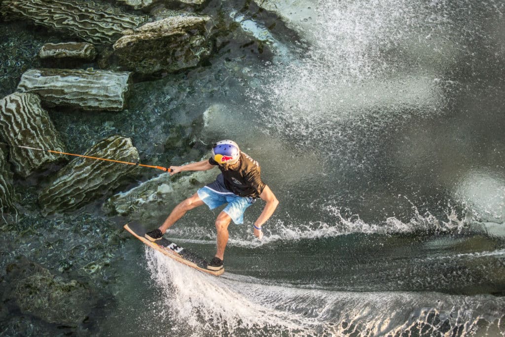 Brian Grubb wakeskating