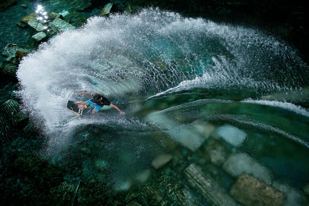 Brian Grubb wakeskating