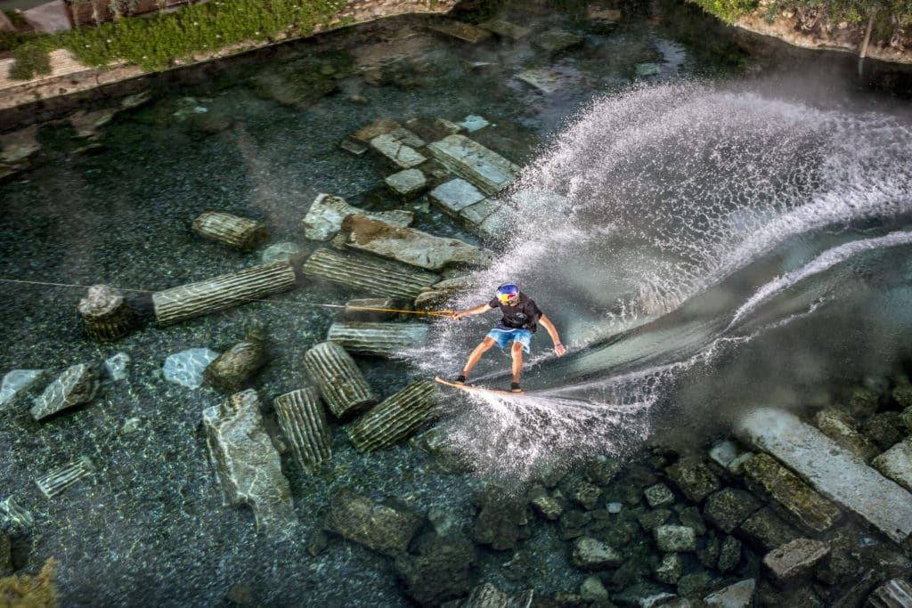 Brian Grubb wakeskating