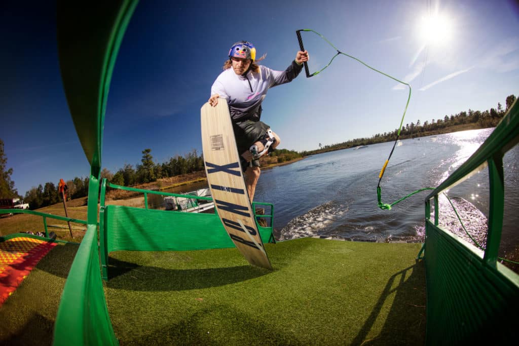 Massi Piffa riding Lake Ronix