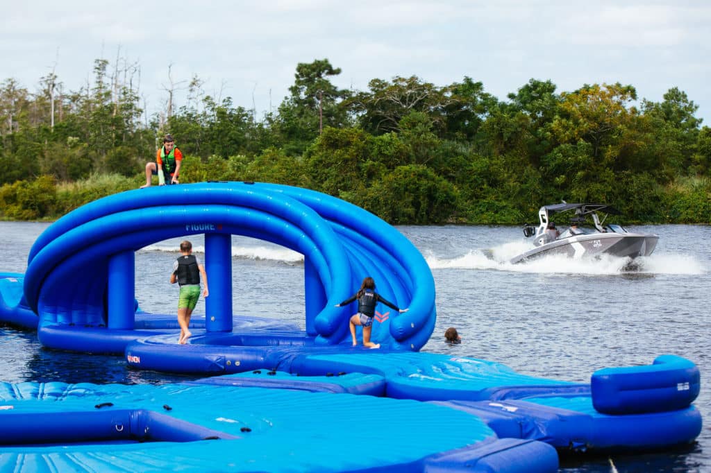 Kids playing in the waterpark