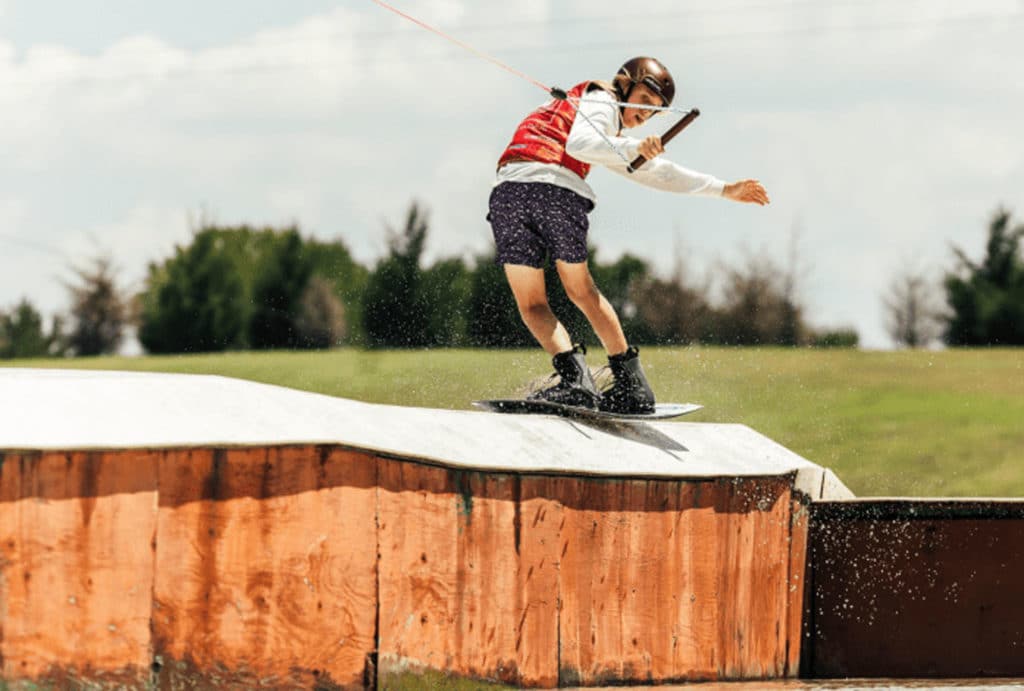 Trent Stuckey in the cable park