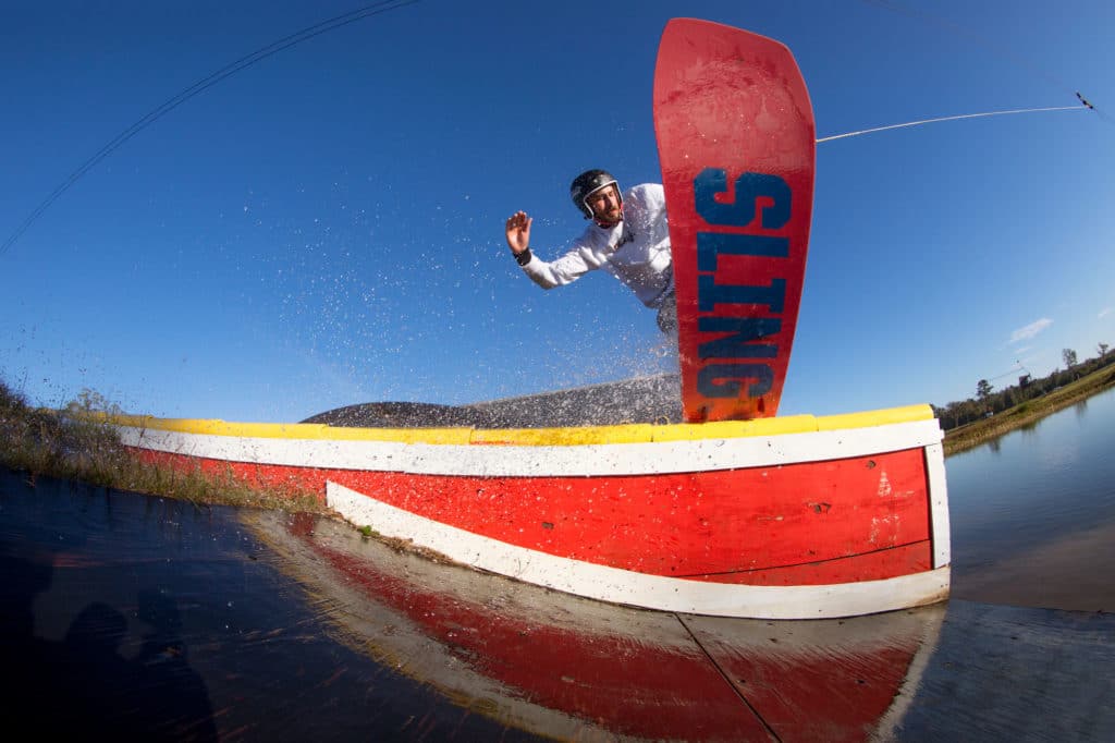 Wes Jacobsen with the Space Mob board