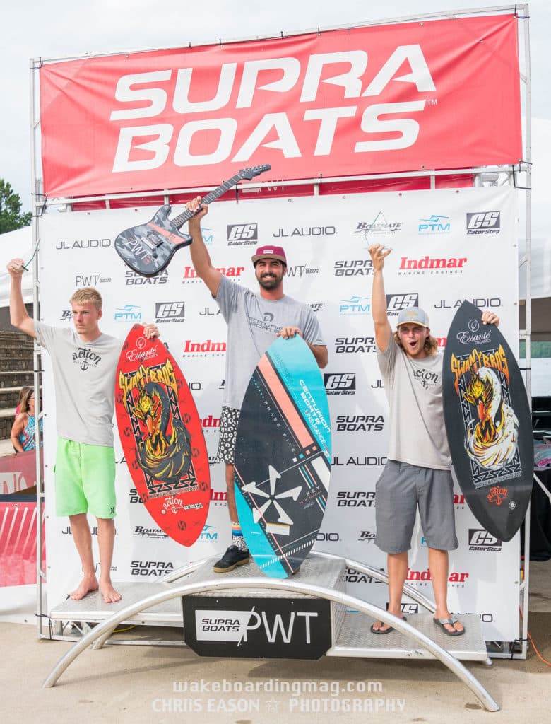 Sean Silveira holding his trophy for overall win