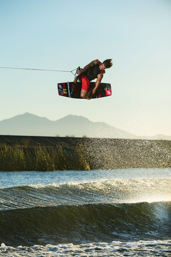 Josh Twelker wakeboarding