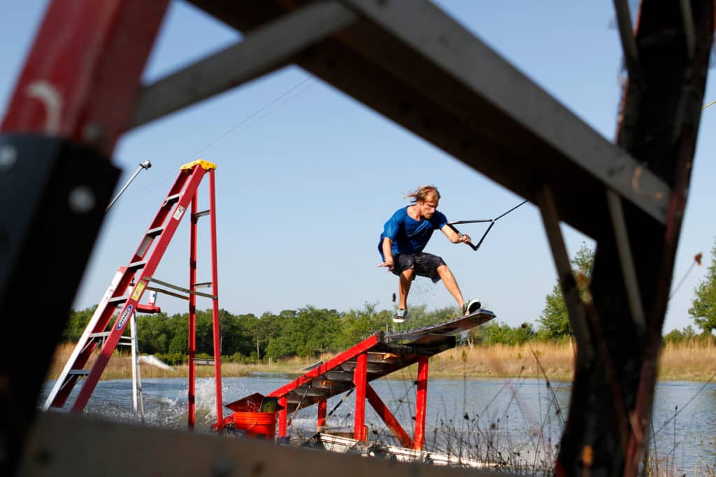 Bret Little hits the ladder