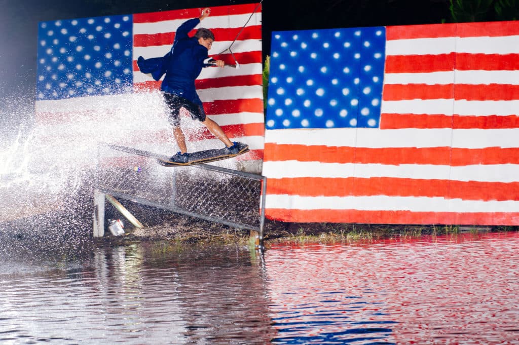 Josh Zentmeyer hits the hand rail