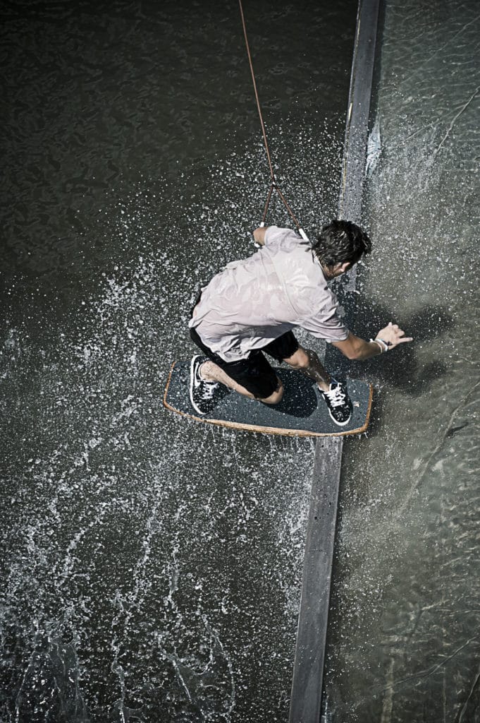 Yan Lecomte wakeskating slide