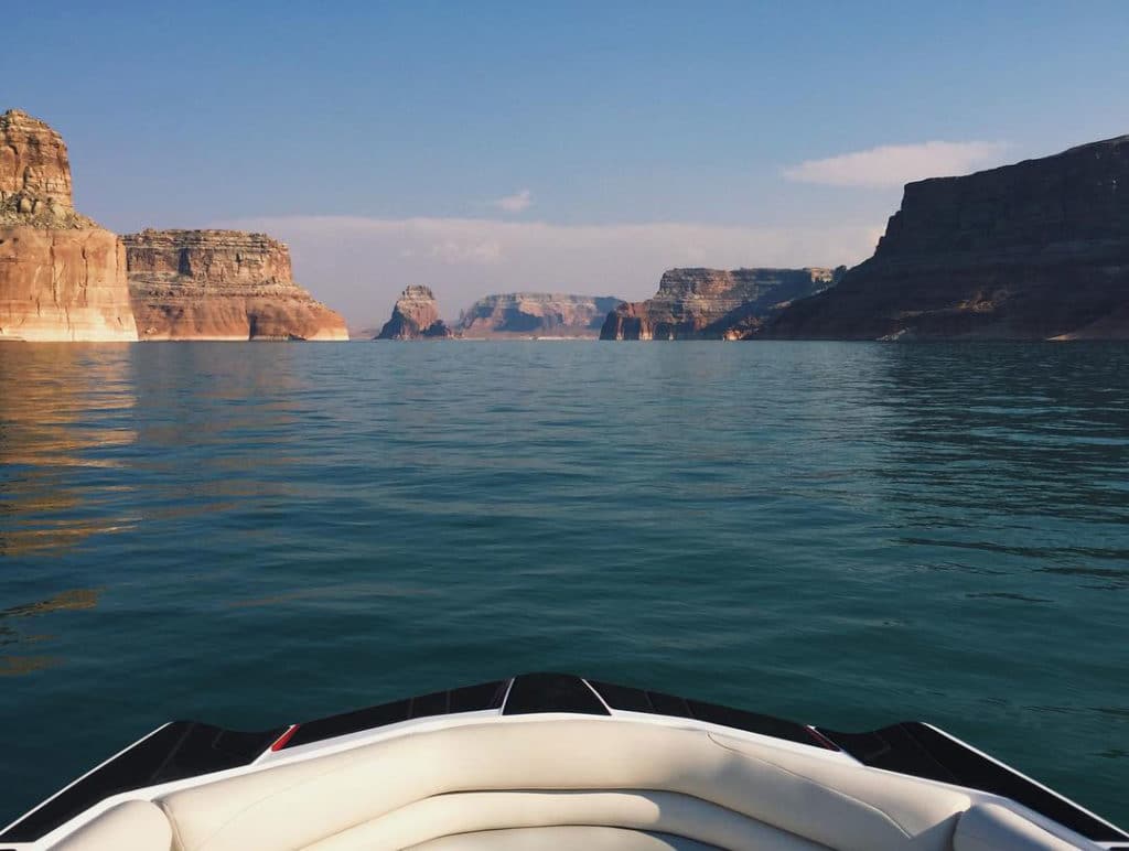 Lake Powell looks otherworldly